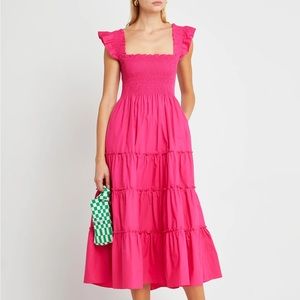 Pink midi dress